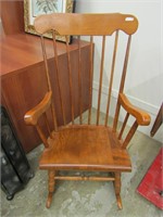 WOOD SPINDLE BACK ARMED ROCKER