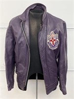 The Boy League Purple Leather Jacket