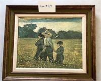 Children Meadow Painting + Frame