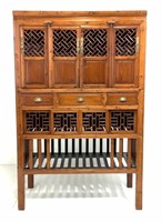 Chinese kitchen cupboard - food pantry, red