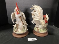 Ceramic Fighting Roosters.