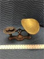 Antique Retail Counter Scale #4 Cast Iron & Brass