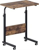 DlandHome Mobile Side Table 23.6 inches on Wheels