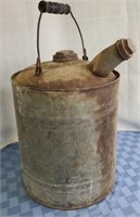 Galvanized gas can - complete