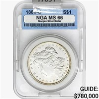 1886-O Morgan Silver Dollar NGA MS66
