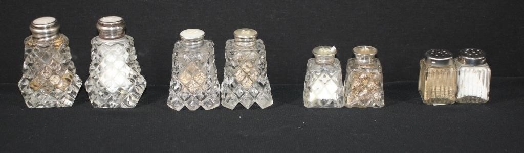 3 Sets Vintage S&P Shakers Sterling Silver Tops
