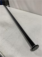 METAL TENSION CURTAIN ROD 48 x80IN BLACK DAMAGED