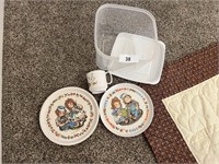 Raggedy Ann & Andy Plates and Cup w/