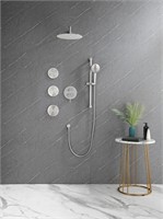 Thermostatic Wall Shower System (Brushed Nickel)