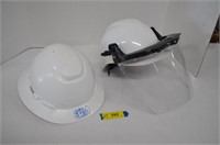 Two Hard Hats One w/Shield