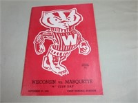 1952 WI Badgers Game Program