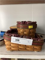 (3) Longaberger Baskets