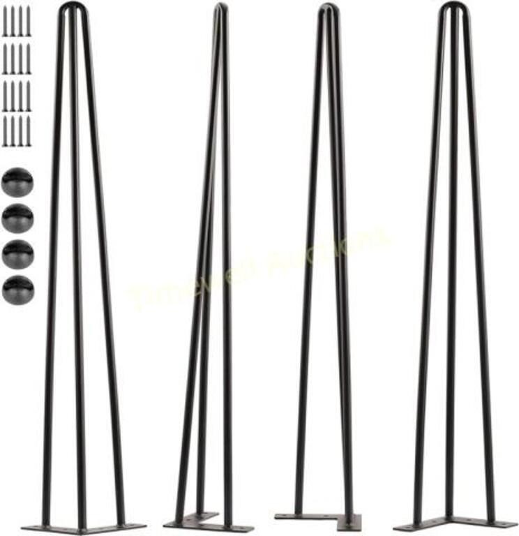 34 Hairpin Table Legs  4PCS Metal 3 Rods