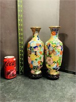 Vintage Chinese Cloisonnés w/ pedestal X 2