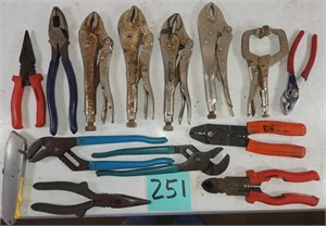 Lot of Vise Grips, Pliers & Drivers