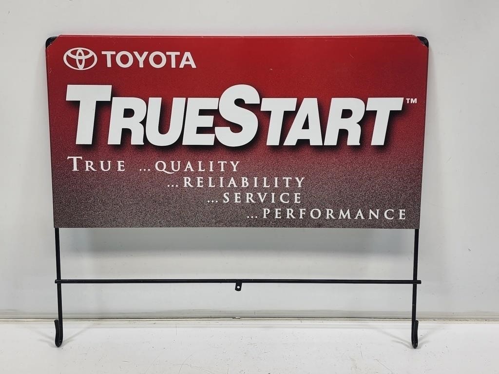 Toyota Batteries Rack Topper Sign