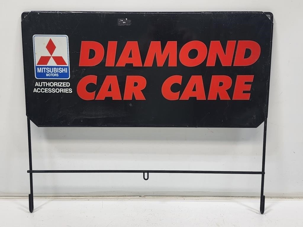 Mitsubishi Car Care Rack Topper Sign