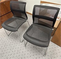 SET OF 2 MESH GUEST CHAIRS