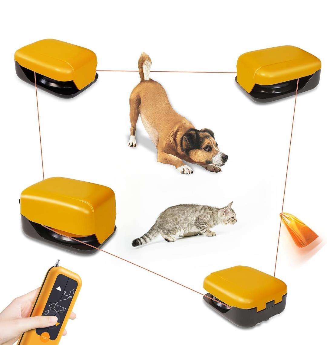 Remote-Control Chase Toy for Dogs Flag Lure Course