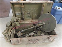 Old US Army metal detector set SCE-635-H