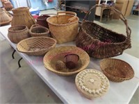 Estate collection of baskets (large & small) nice