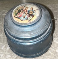 Vintage Swissco NY Blue Powder Music Box