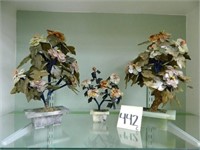 (3) Jade Style Floral Arrangements