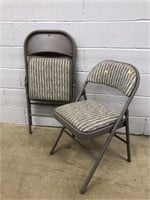 (2) Upholstered Folding Card Table Chairs
