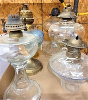 TRAY OF ASSORTED OIL LAMPS