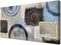 Acocifi Abstract Wall Art  48x24 Beige/Grey