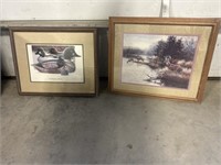 Framed wildlife prints