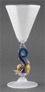Salviati Venetian Murano Glass Goblet