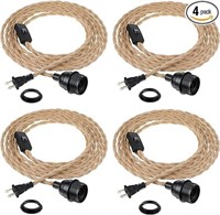 4 Pack Pendant Light Cord, 15ft Plug in Kit with S