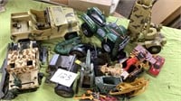 Assorted military toys, some GI Joe pieces