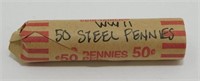 50 WWII Lincoln Steel Cents