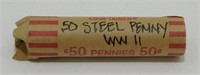 50 WWII Lincoln Steel Cents