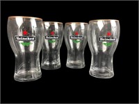 4 Heineken Authentic 1/2 Pint Glasses