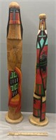 Navajo Hand Carved Jerry Guy Totem Pole Statues