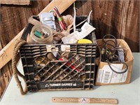 Milk Crate & Contents: Outdoor Outlet, 12g Shells,