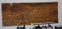 Large carved balinese panel