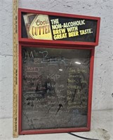 Coors light up menu sign