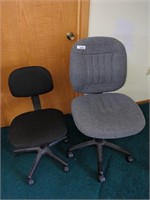 2 adjustable office chairs