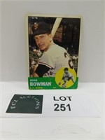 1963 TOPPS ERNIE BOWMAN MLB BASEBALL CARD