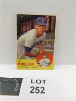 1963 TOPPS JOE MOLLER MLB BASEBALL CARD