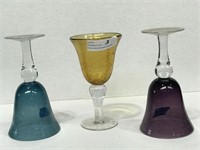 Artland Iris Colored Wine Goblets (3)