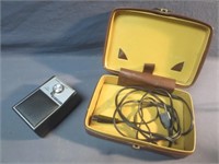 Vintage Hand Held Electric Razor With Case Made