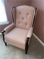 Ethan Allen Wood Frame Wing Chair