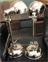 18in Table Top Twin Stainless Modern Lamp Set