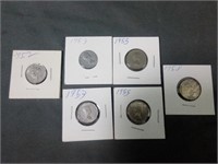 1950's 5 cent Pieces
