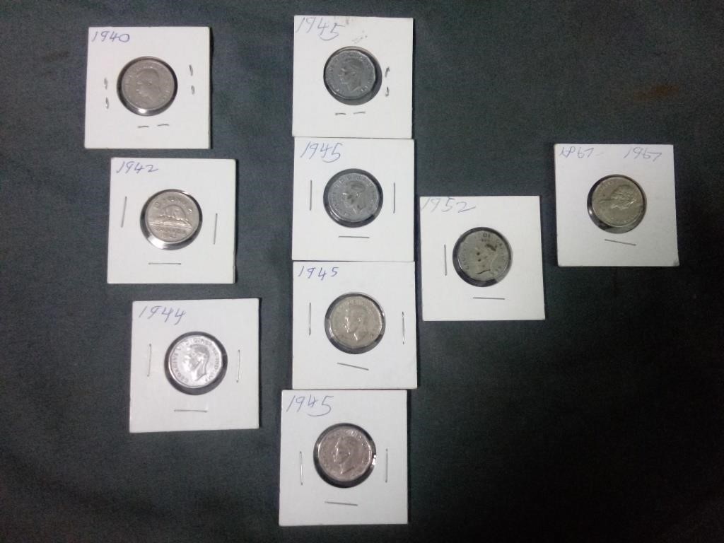Collectable 5 cent Pieces Date 1940- 1967